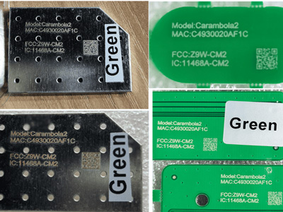 綠光打標機工程樣品